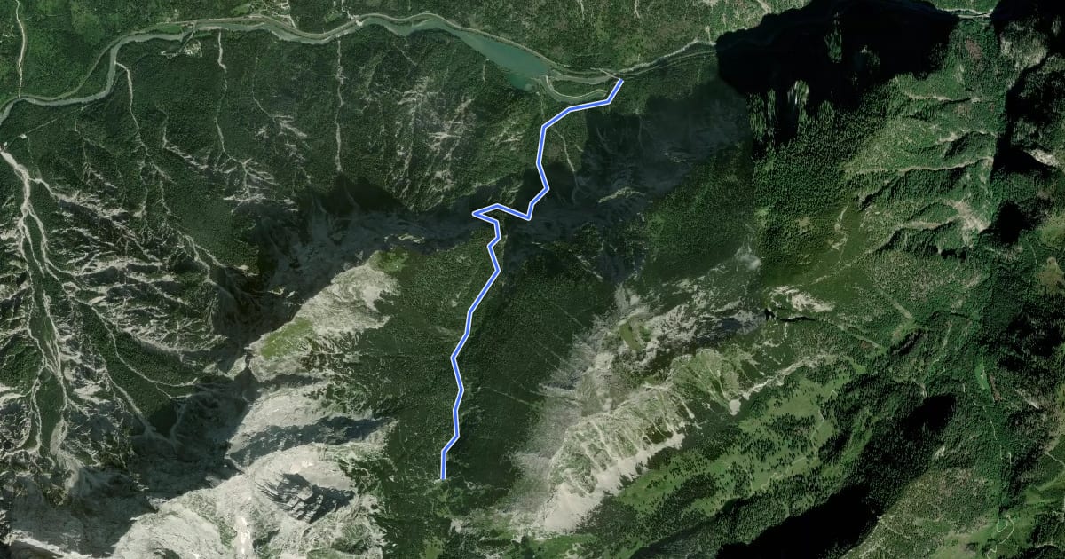 Маршрут Wanderweg 660 на спутниковом снимке