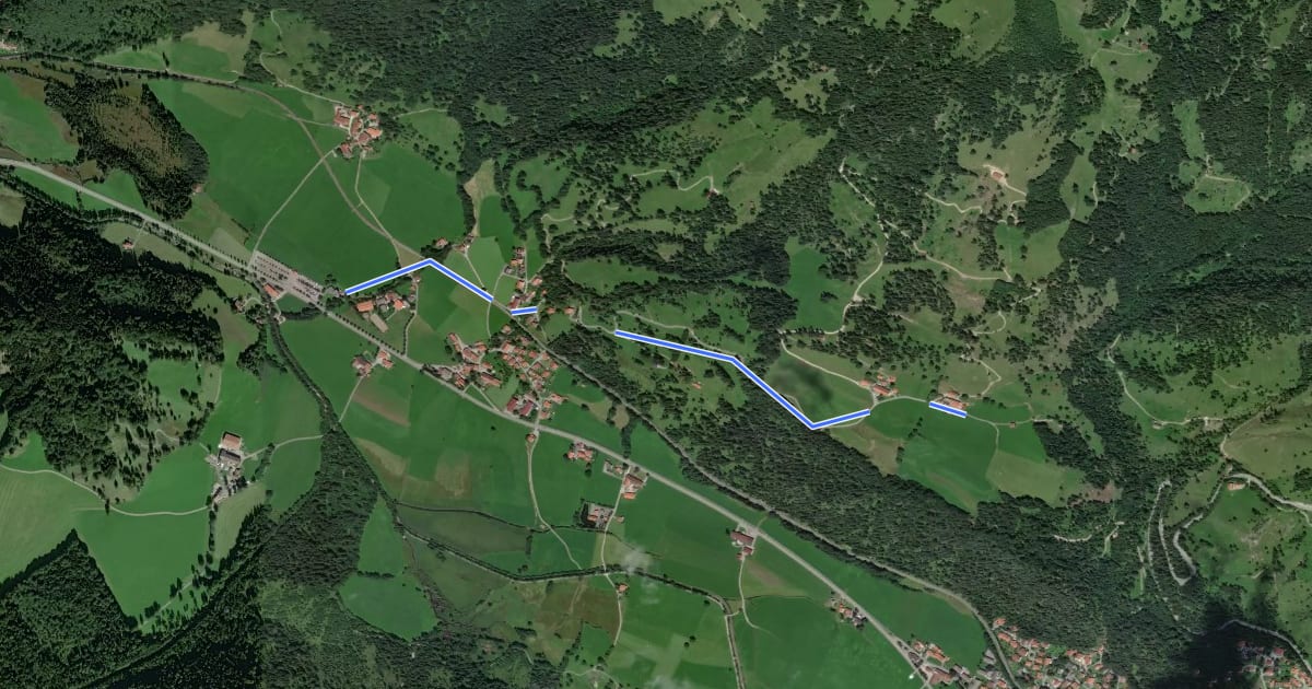 Маршрут Wanderweg 660c - Osterhofen - Hochkreuth на спутниковом снимке