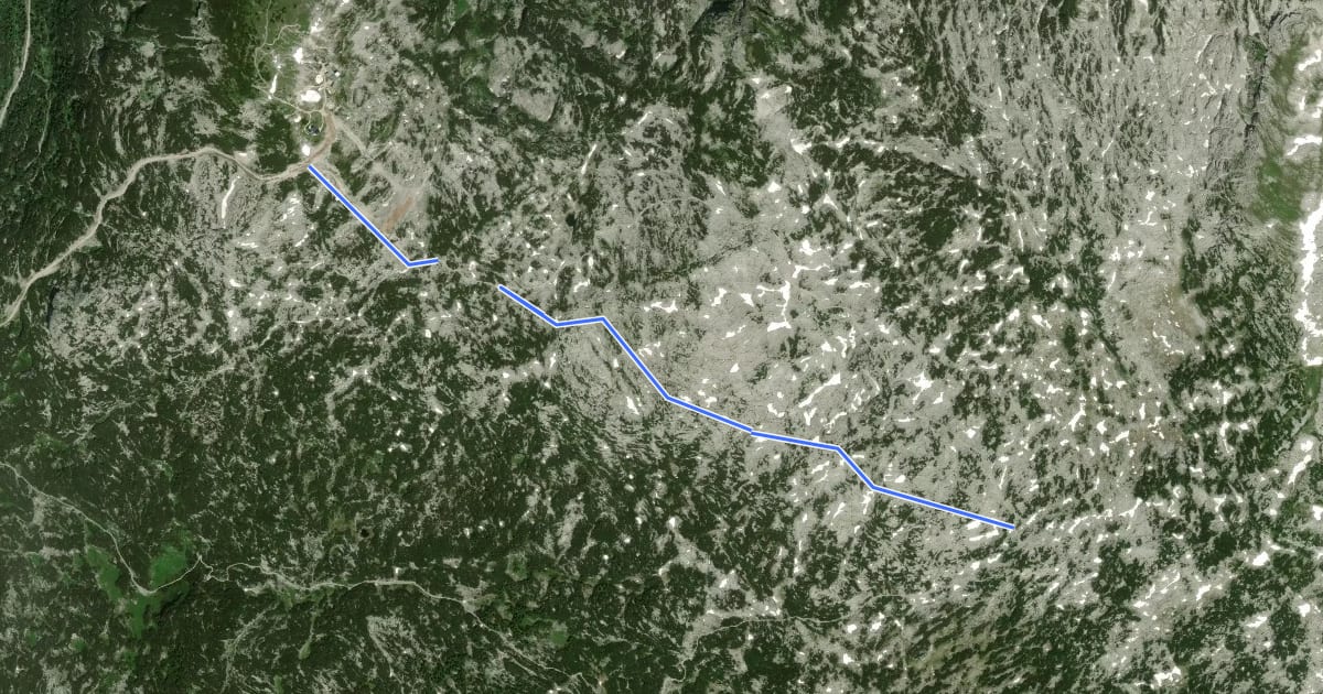 Маршрут Wanderweg 661 на спутниковом снимке