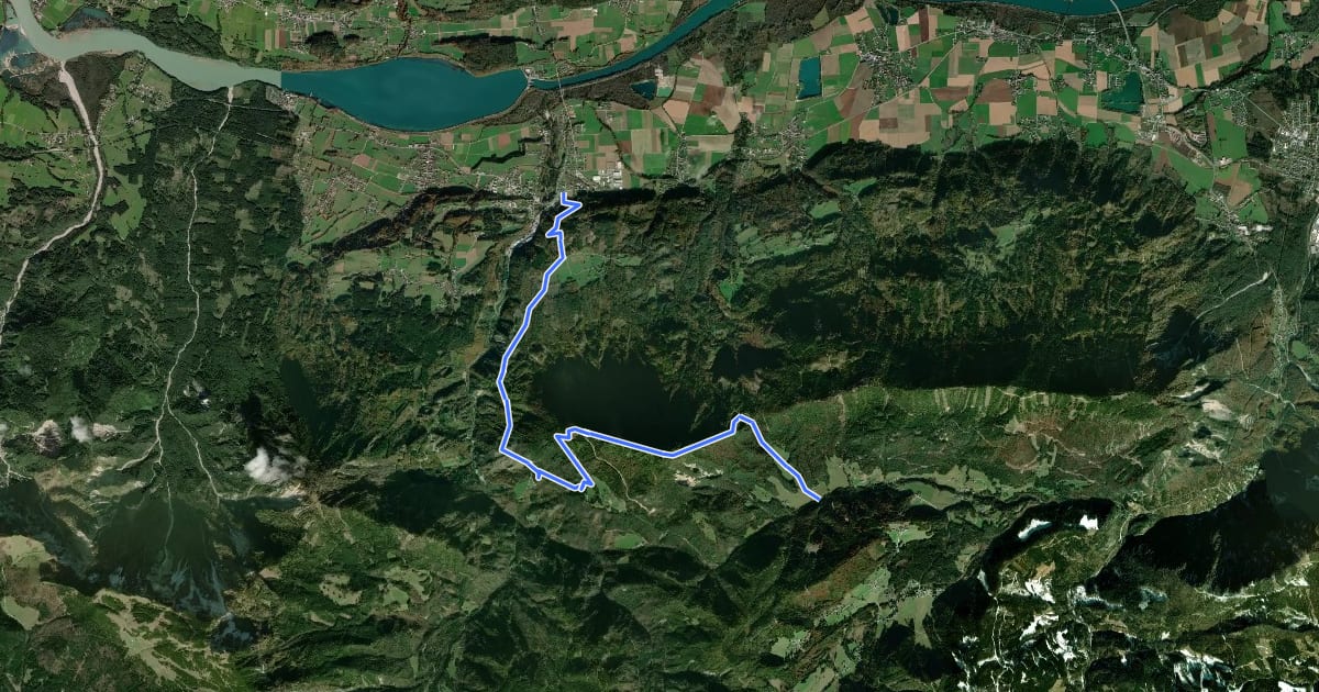 Маршрут Wanderweg 661 на спутниковом снимке
