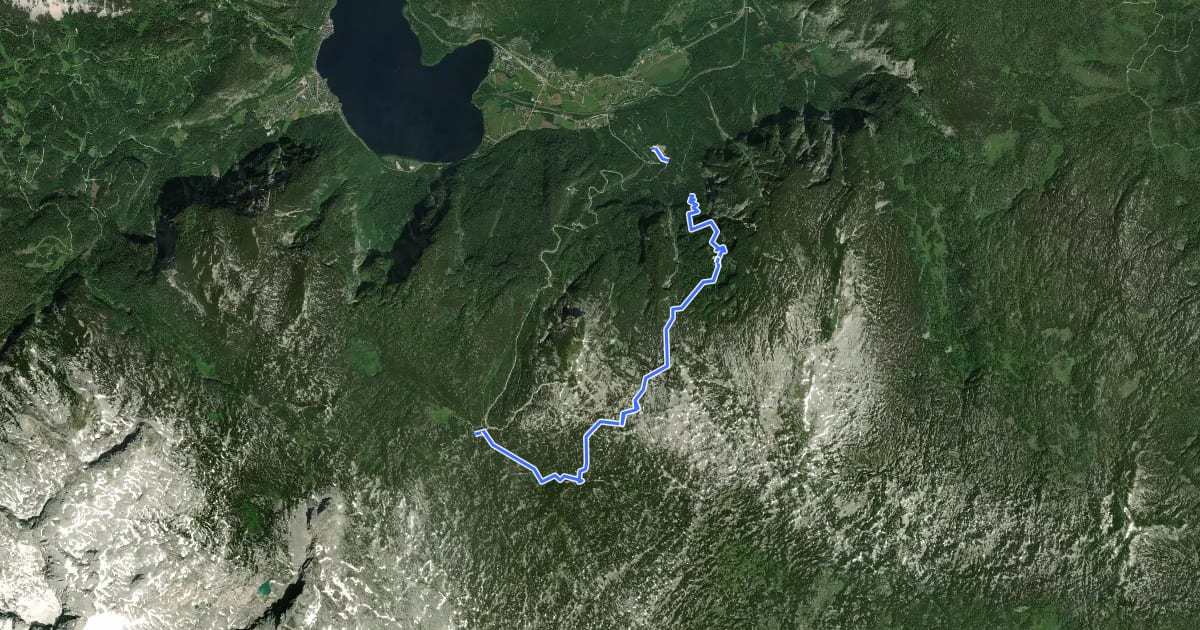 Маршрут Wanderweg 662 на спутниковом снимке