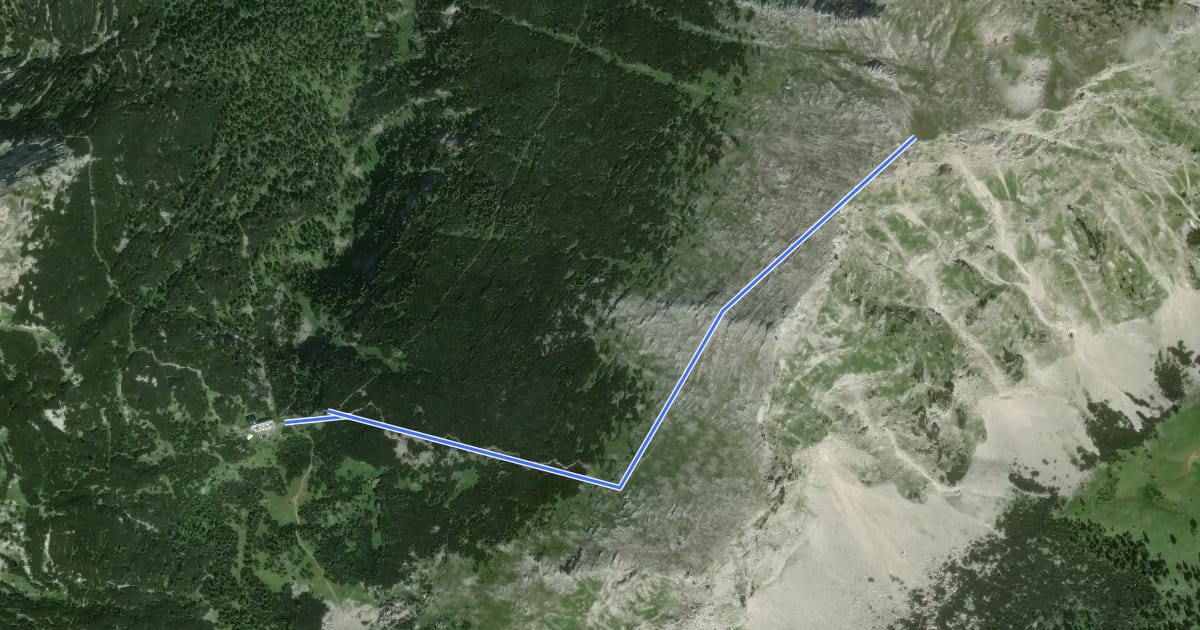 Маршрут Wanderweg 662 на спутниковом снимке