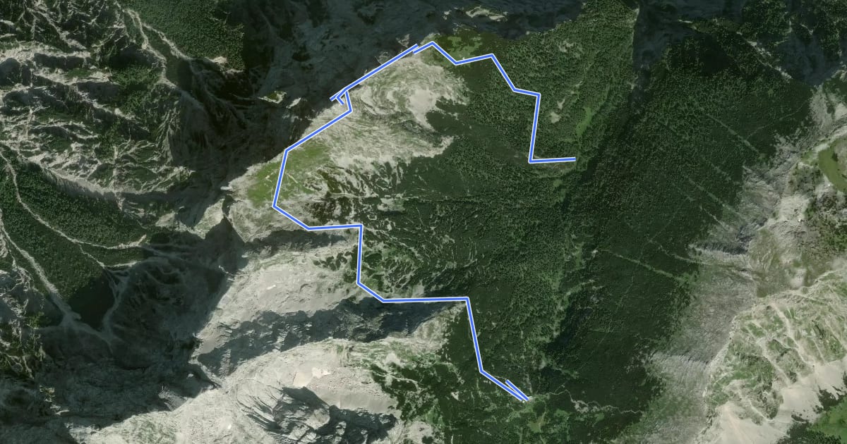 Маршрут Wanderweg 663 на спутниковом снимке