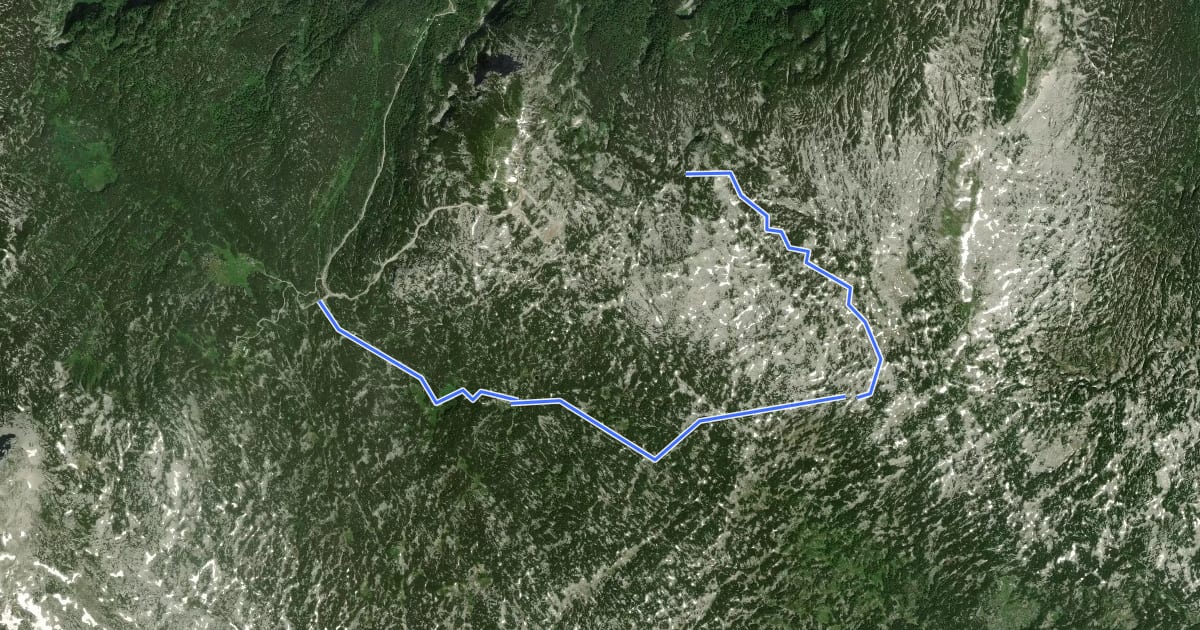Маршрут Wanderweg 664 на спутниковом снимке