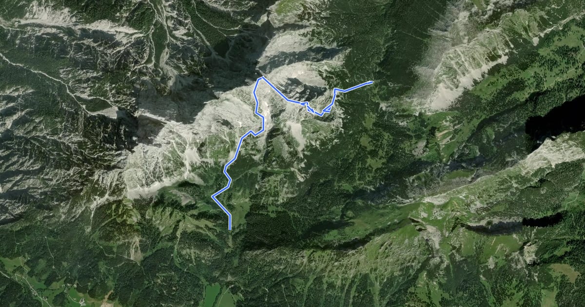 Маршрут Wanderweg 664 на спутниковом снимке