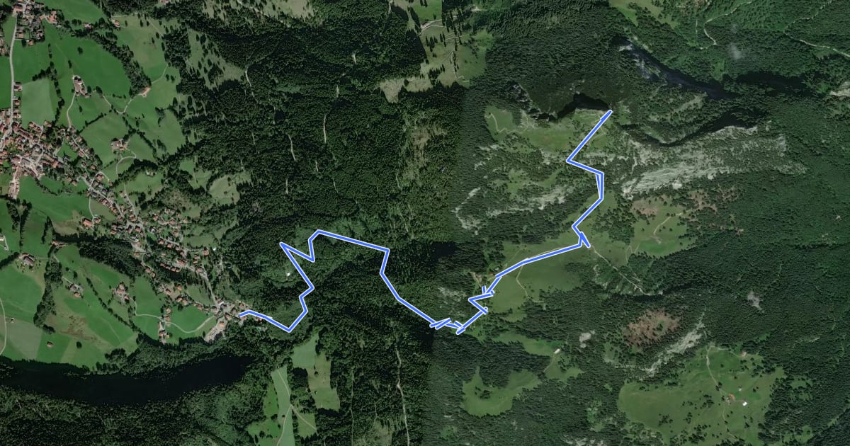 Маршрут Wanderweg 665 - Fischbachau на спутниковом снимке