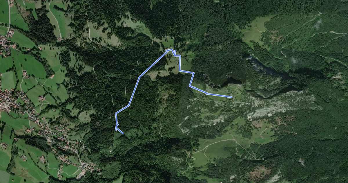 Маршрут Wanderweg 665a - Fischbachau на спутниковом снимке