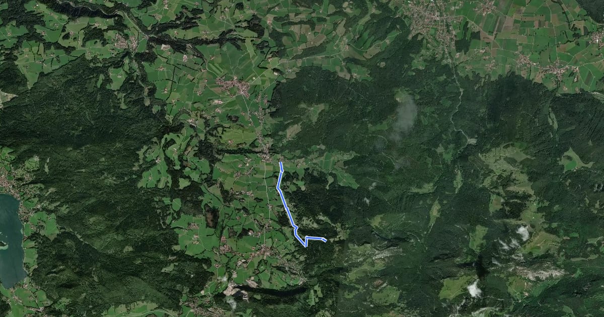 Маршрут Wanderweg 665d - Fischbachau на спутниковом снимке