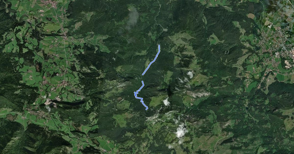 Маршрут Wanderweg 666 на спутниковом снимке