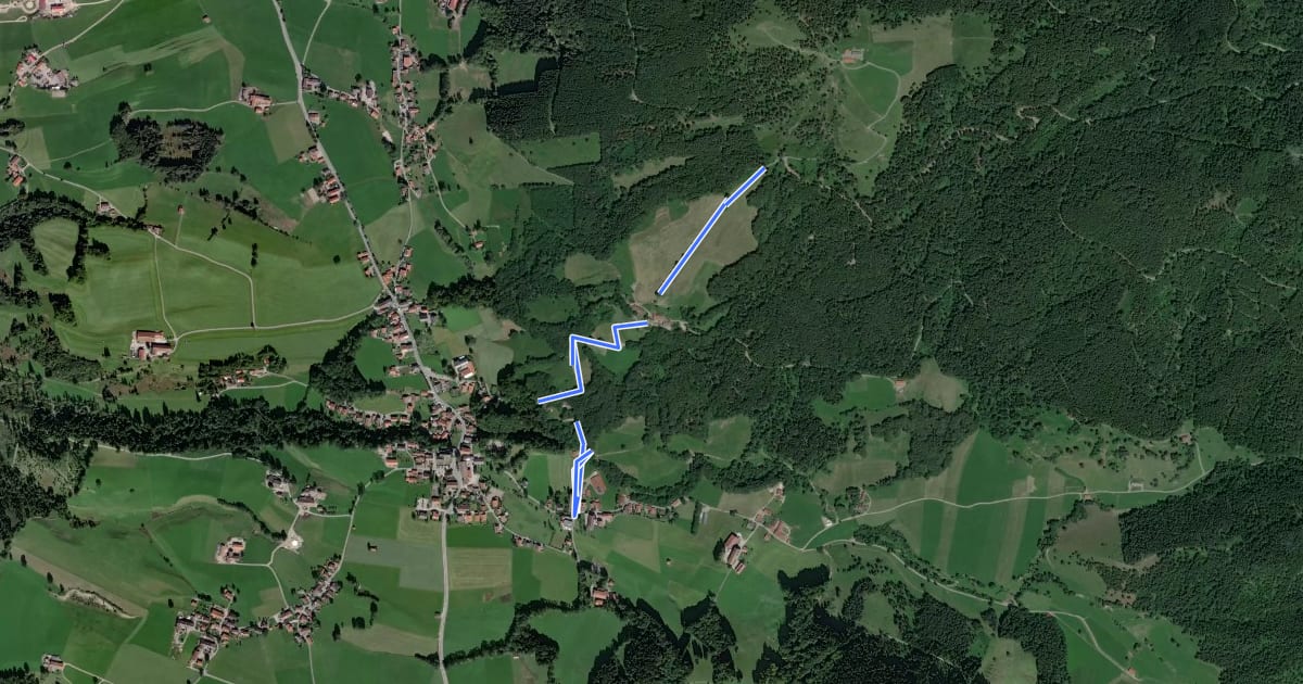 Маршрут Wanderweg 667a - Fischbachau на спутниковом снимке