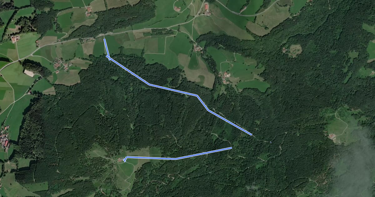 Маршрут Wanderweg 667c - Fischbachau на спутниковом снимке