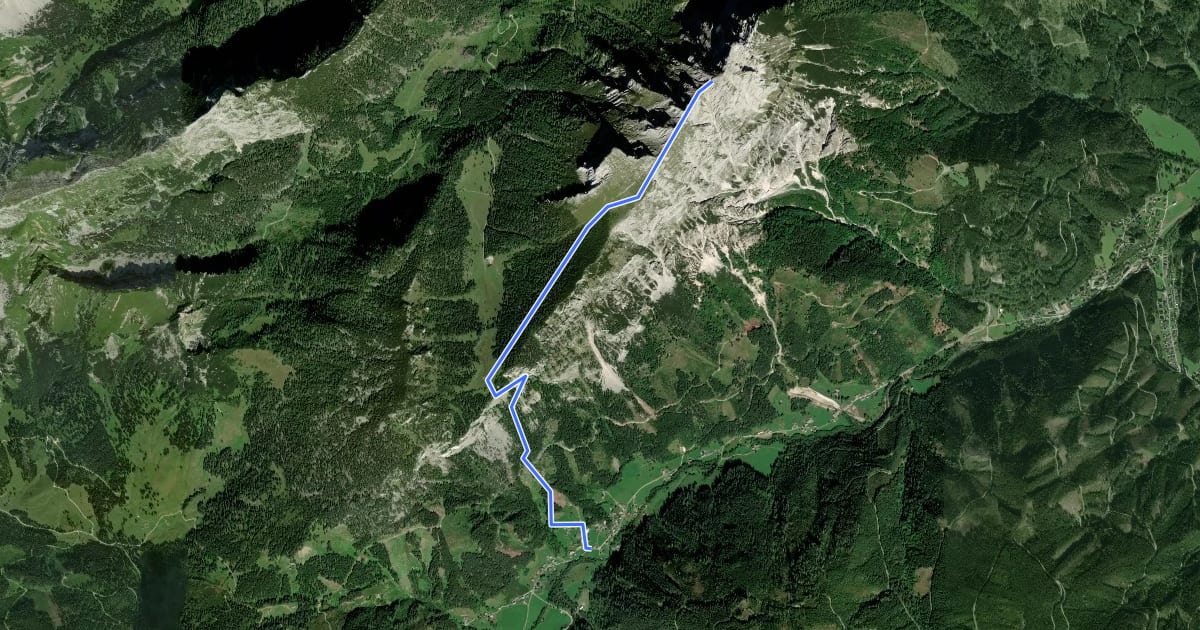 Маршрут Wanderweg 668 на спутниковом снимке