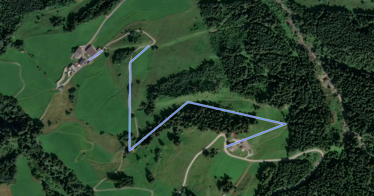 Маршрут Wanderweg 66a на спутниковом снимке