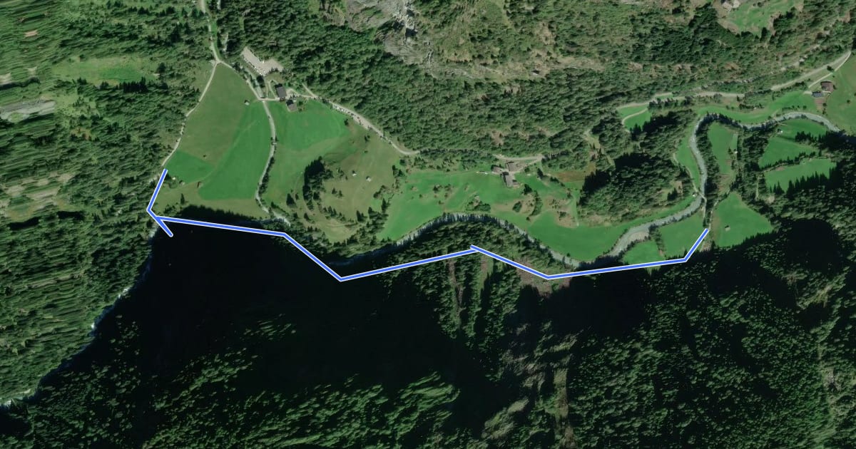 Маршрут Wanderweg 67 на спутниковом снимке