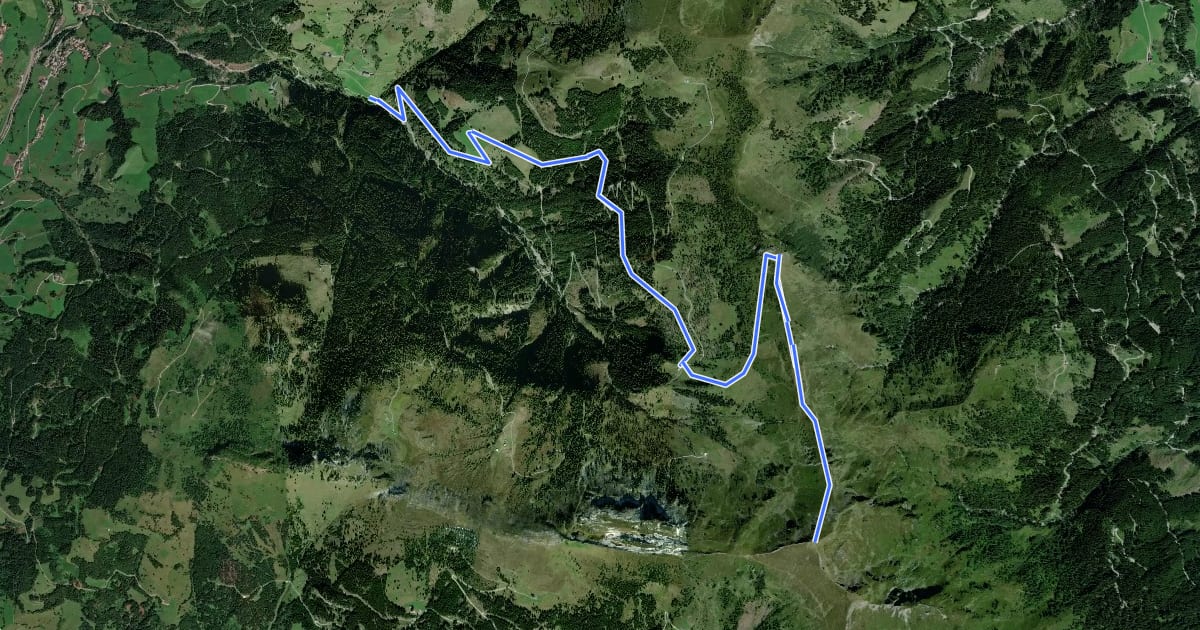 Маршрут Wanderweg 67 на спутниковом снимке