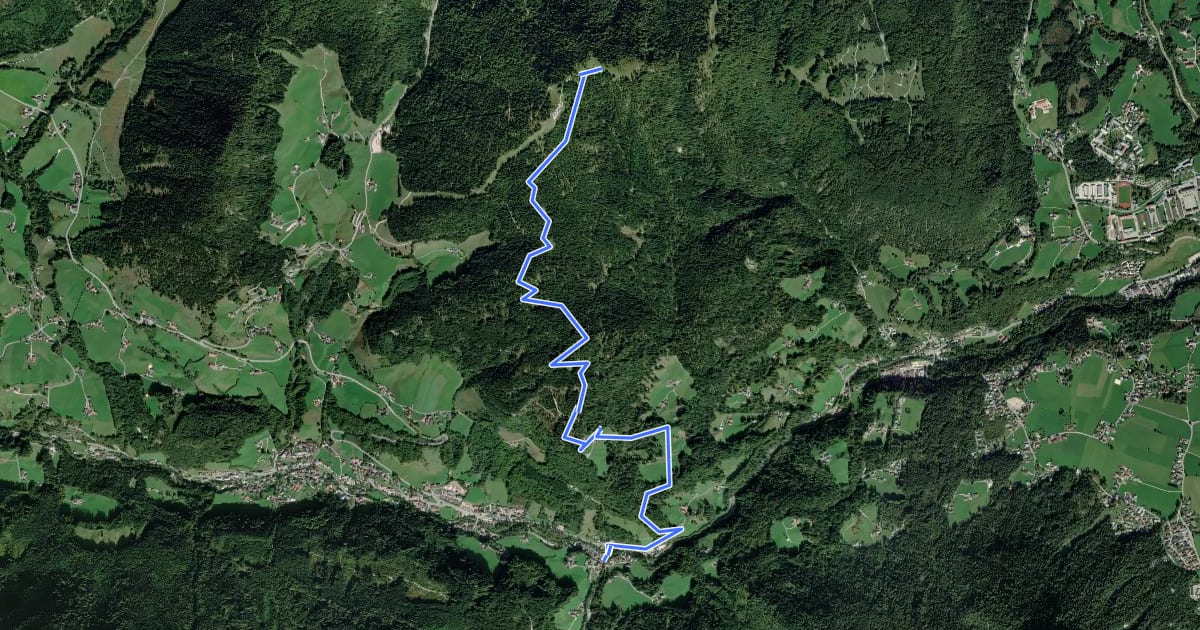 Маршрут Wanderweg 67 на спутниковом снимке