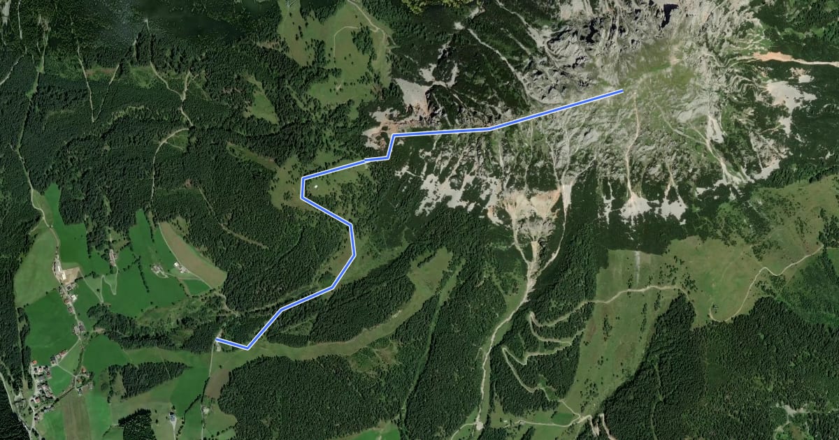 Маршрут Wanderweg 670 на спутниковом снимке