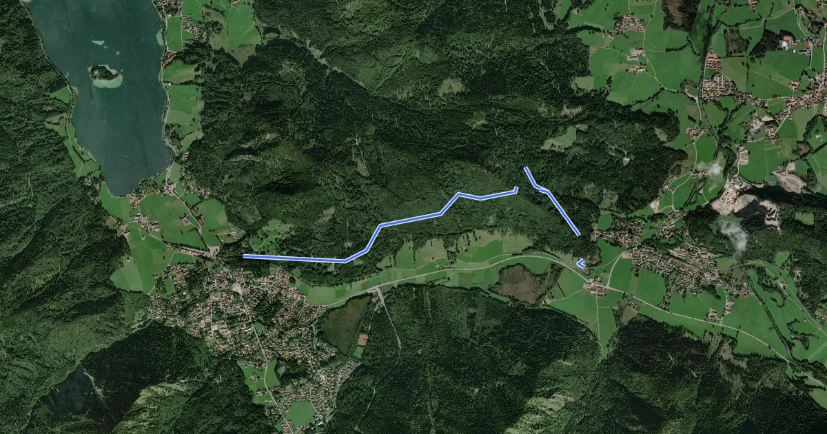 Маршрут Wanderweg 670 на спутниковом снимке