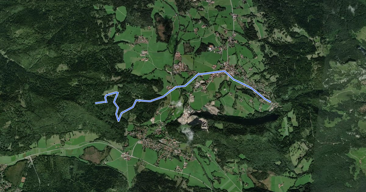 Маршрут Wanderweg 670b на спутниковом снимке