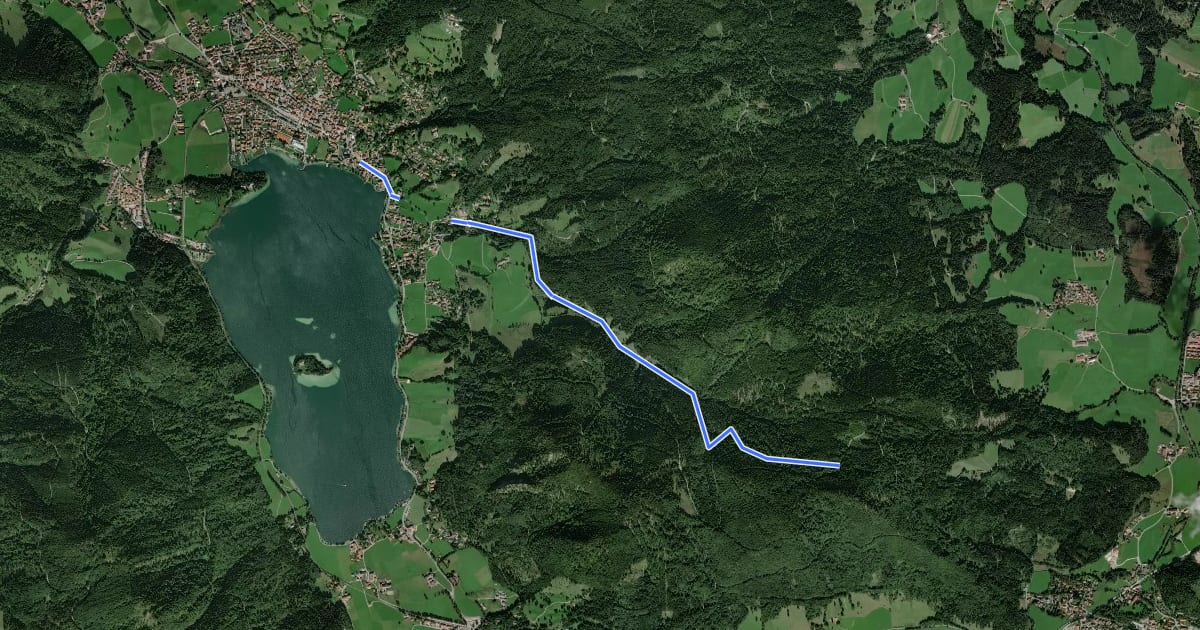 Маршрут Wanderweg 671 - Schliersee/Fischbachau на спутниковом снимке