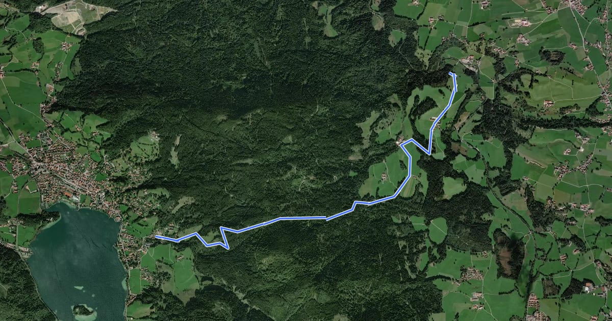 Маршрут Wanderweg 672 - Ortswanderwege Fischbachau/Schliersee на спутниковом снимке