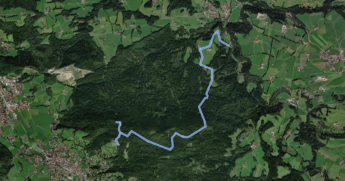 Маршрут Wanderweg 673 на спутниковом снимке