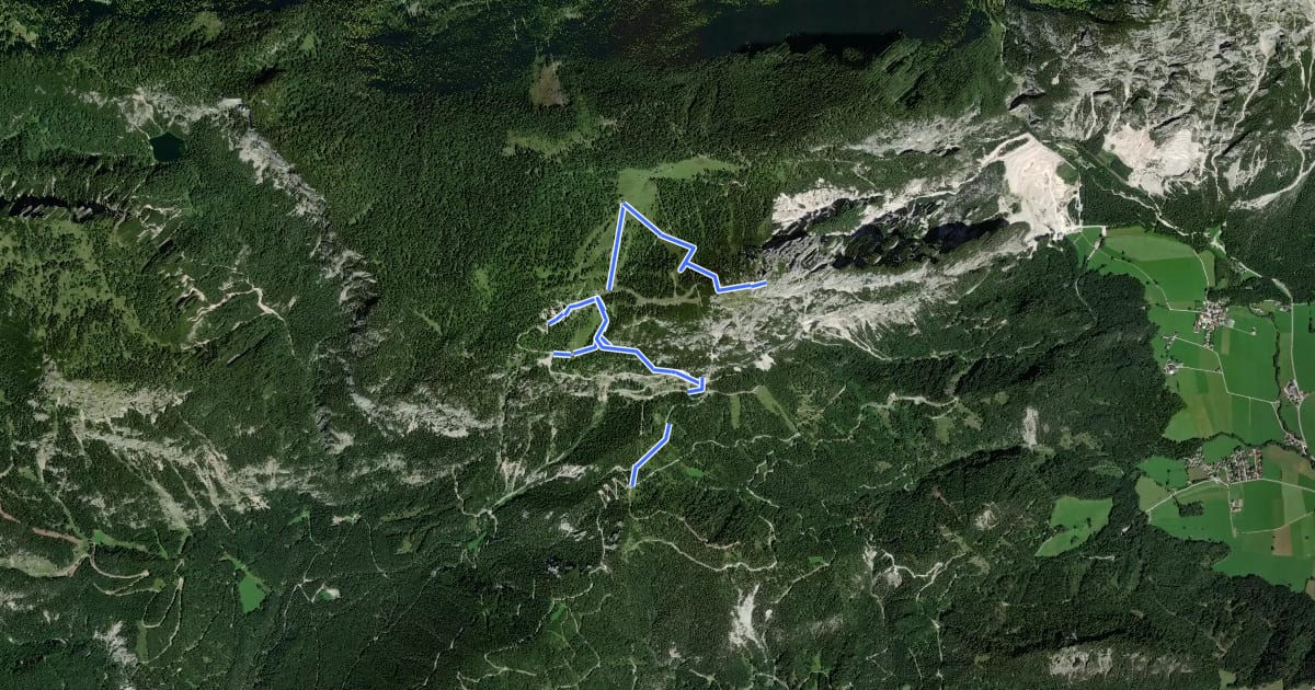 Маршрут Wanderweg 675 на спутниковом снимке