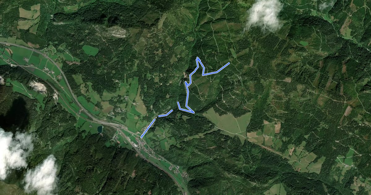 Маршрут Wanderweg 676 на спутниковом снимке