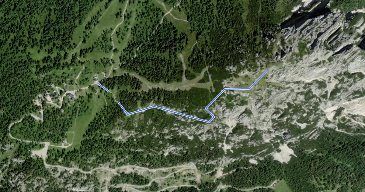 Маршрут Wanderweg 676 на спутниковом снимке