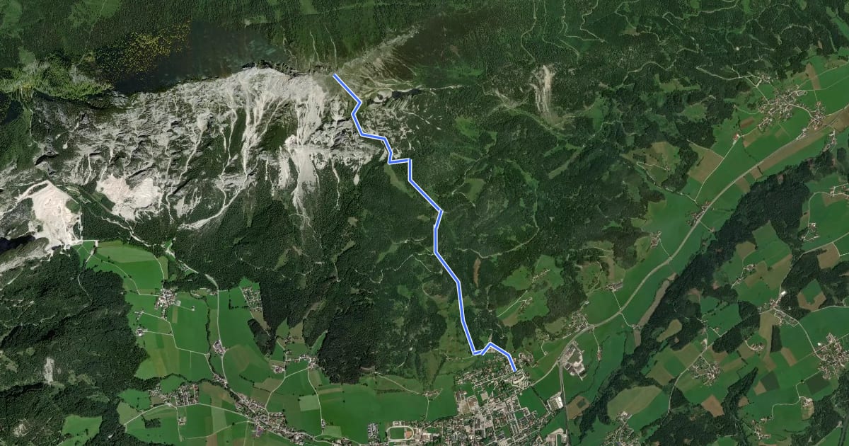 Маршрут Wanderweg 677 на спутниковом снимке