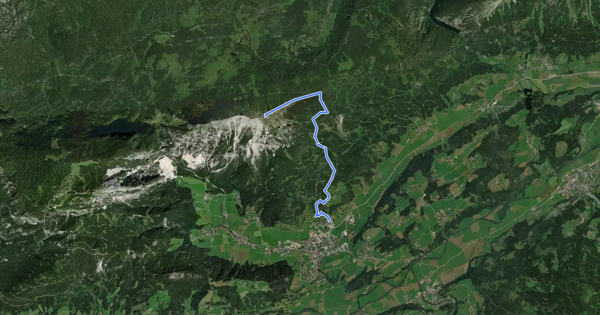 Маршрут Wanderweg 678 на спутниковом снимке