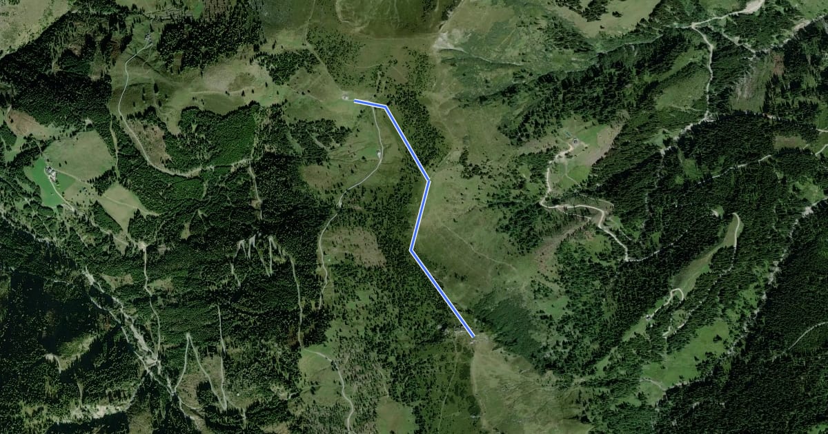 Маршрут Wanderweg 67a на спутниковом снимке