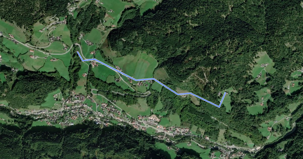 Маршрут Wanderweg 67a на спутниковом снимке