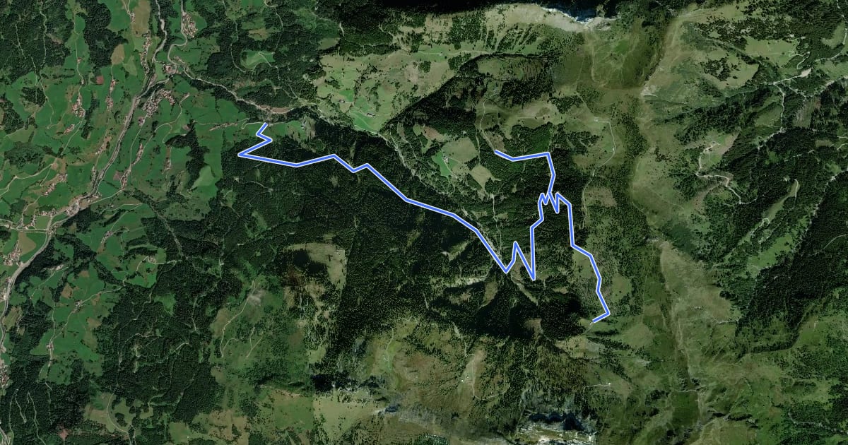 Маршрут Wanderweg 67b на спутниковом снимке