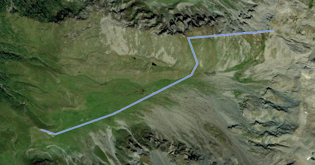 Маршрут Wanderweg 67B на спутниковом снимке