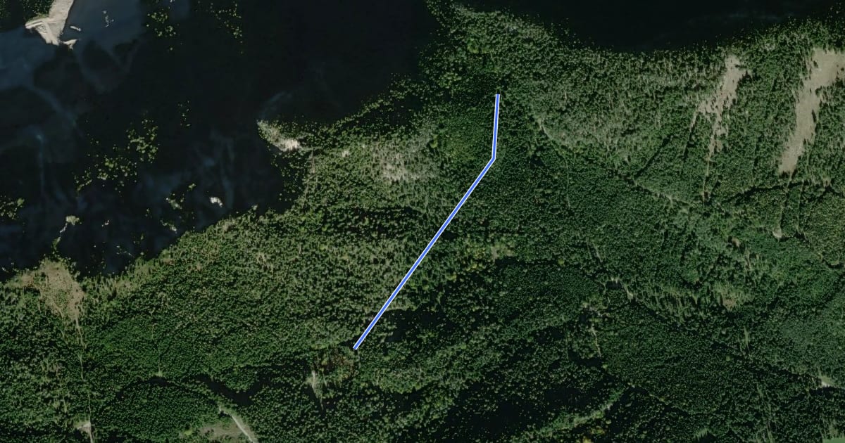 Маршрут Wanderweg 68 на спутниковом снимке