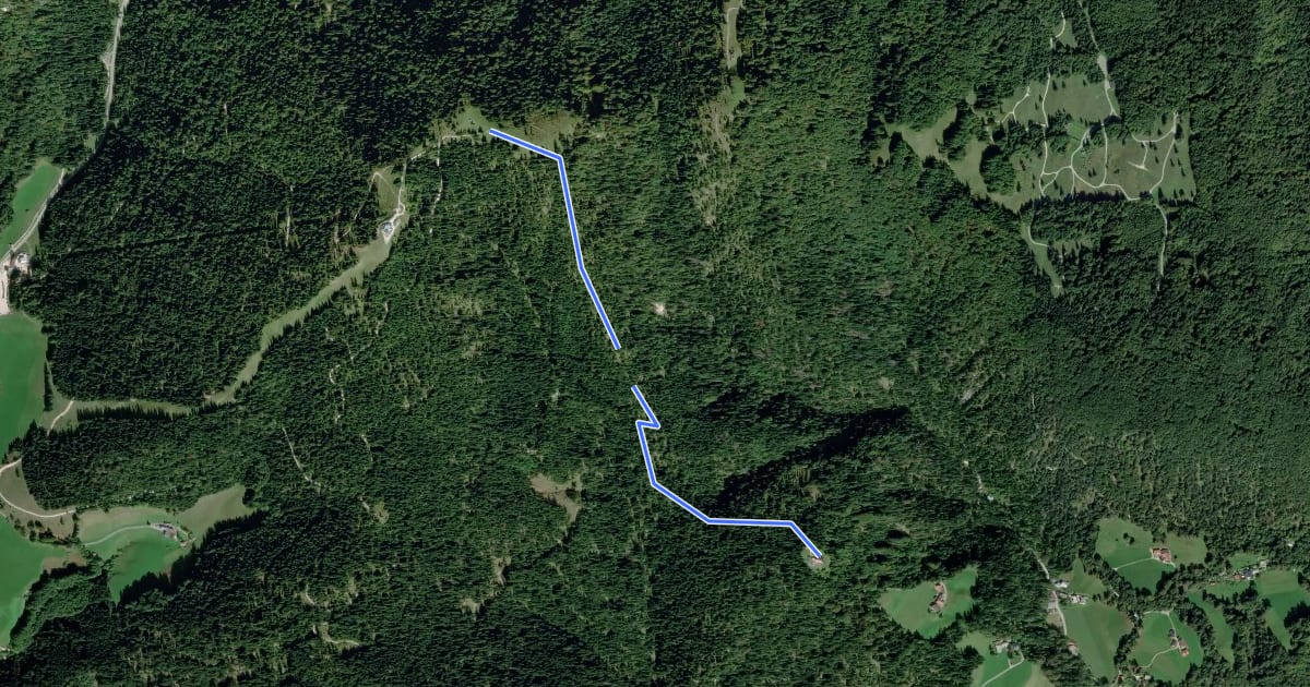Маршрут Wanderweg 68 - Ramsau на спутниковом снимке
