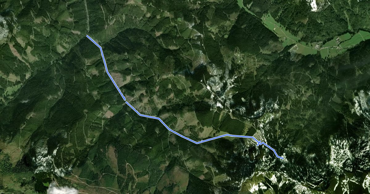 Маршрут Wanderweg 680 на спутниковом снимке