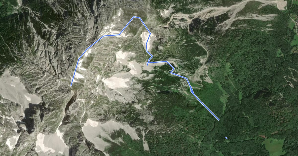 Маршрут Wanderweg 681 на спутниковом снимке