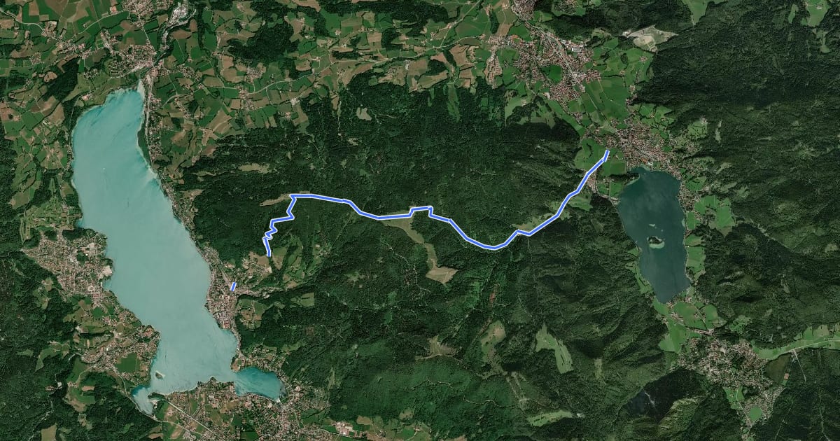 Маршрут Wanderweg 681 - Bayrische Voralpen на спутниковом снимке