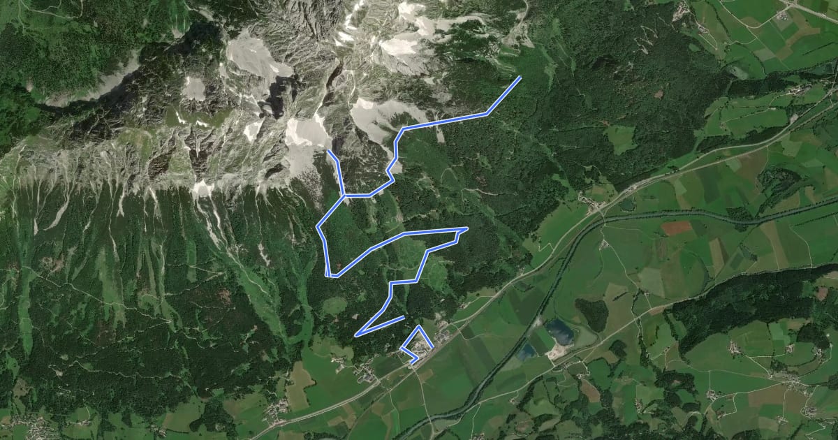 Маршрут Wanderweg 682 на спутниковом снимке