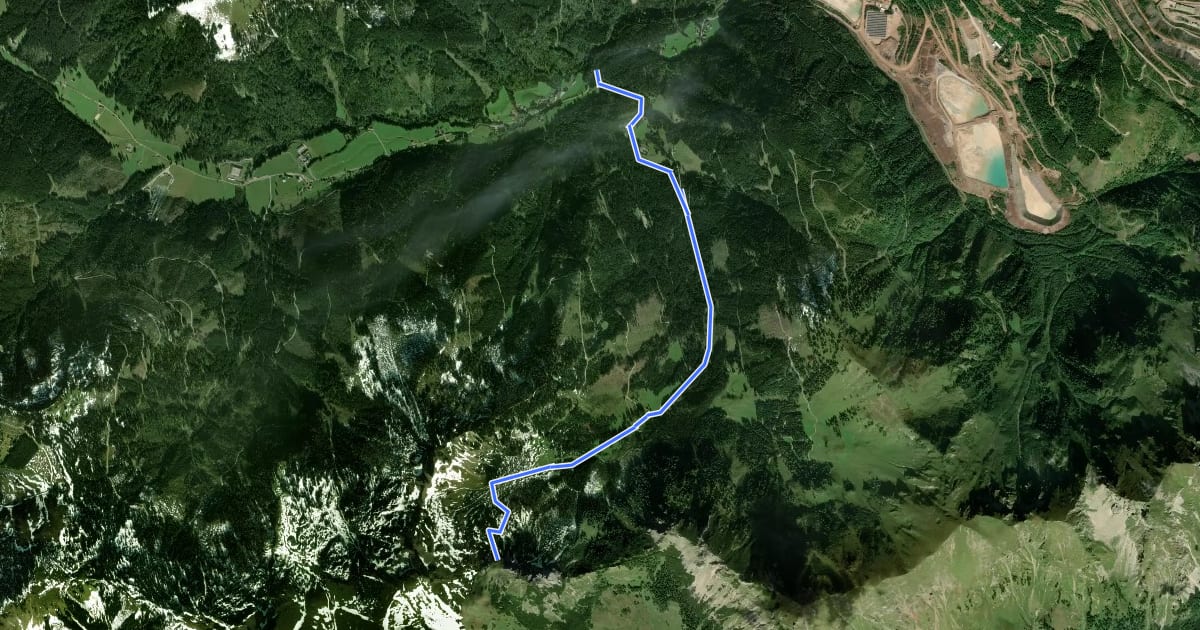 Маршрут Wanderweg 682 на спутниковом снимке