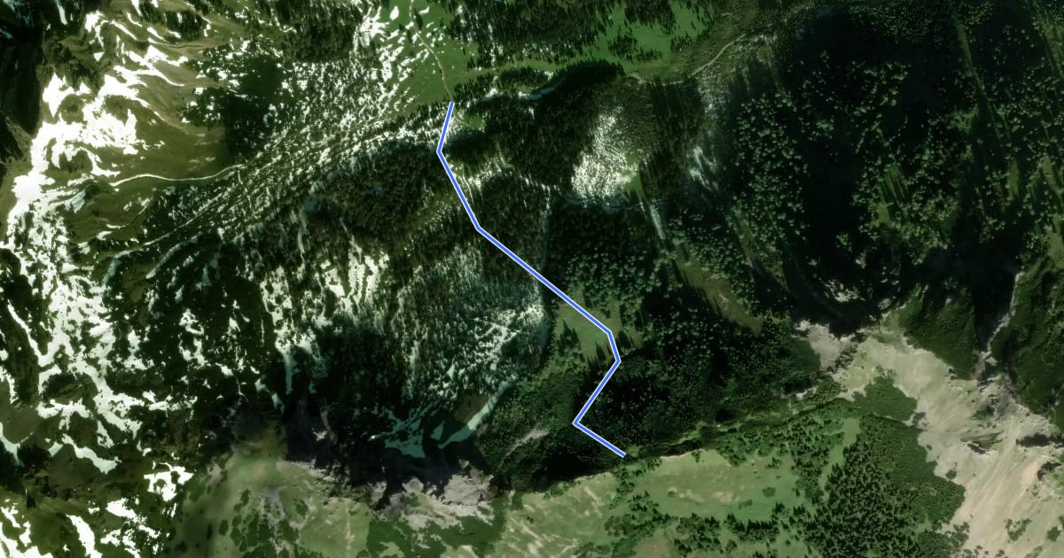 Маршрут Wanderweg 682a на спутниковом снимке