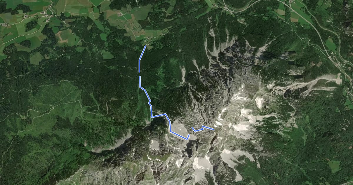 Маршрут Wanderweg 683 на спутниковом снимке