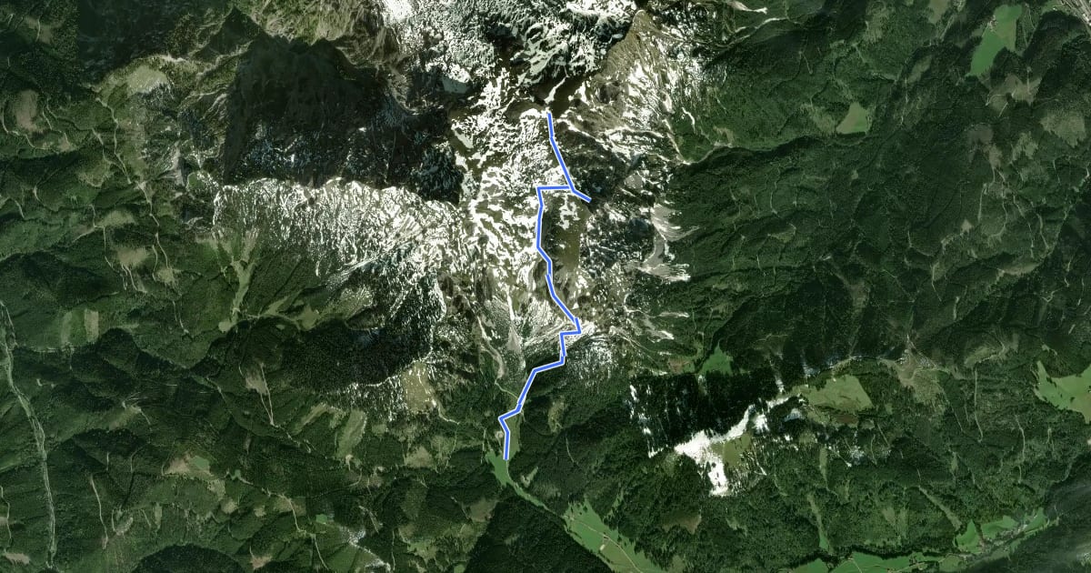 Маршрут Wanderweg 683 на спутниковом снимке
