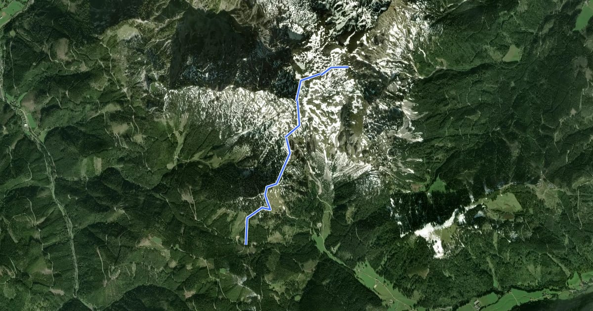 Маршрут Wanderweg 683a на спутниковом снимке
