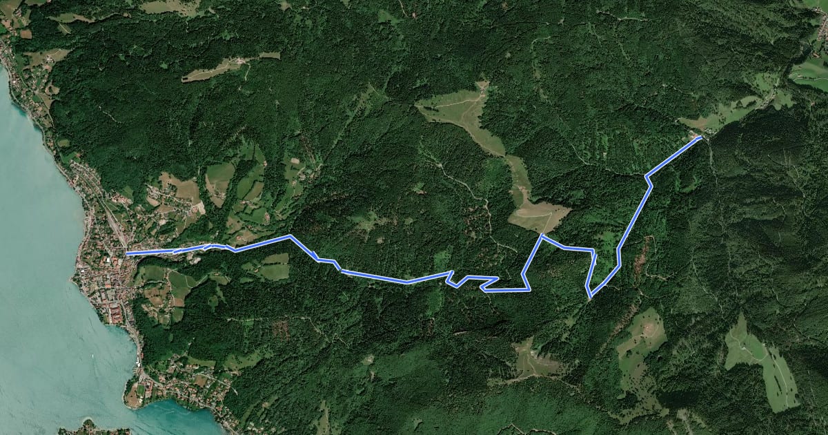 Маршрут Wanderweg 685 - Bayrische Voralpen на спутниковом снимке