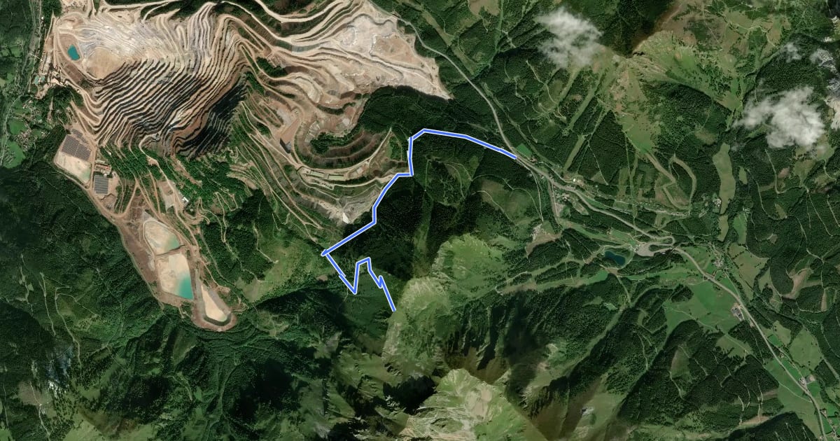 Маршрут Wanderweg 686 на спутниковом снимке