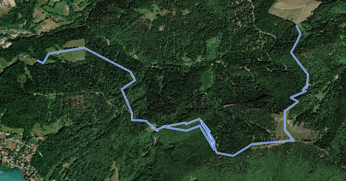Маршрут Wanderweg 686 - Bayrische Voralpen на спутниковом снимке