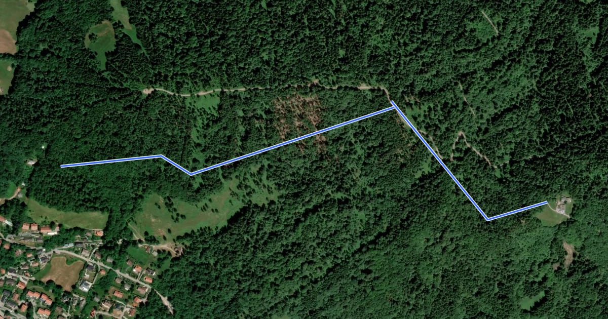 Маршрут Wanderweg 686a - Bayrische Voralpen на спутниковом снимке